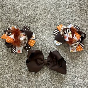 Girls Thanksgiving Hair Bows